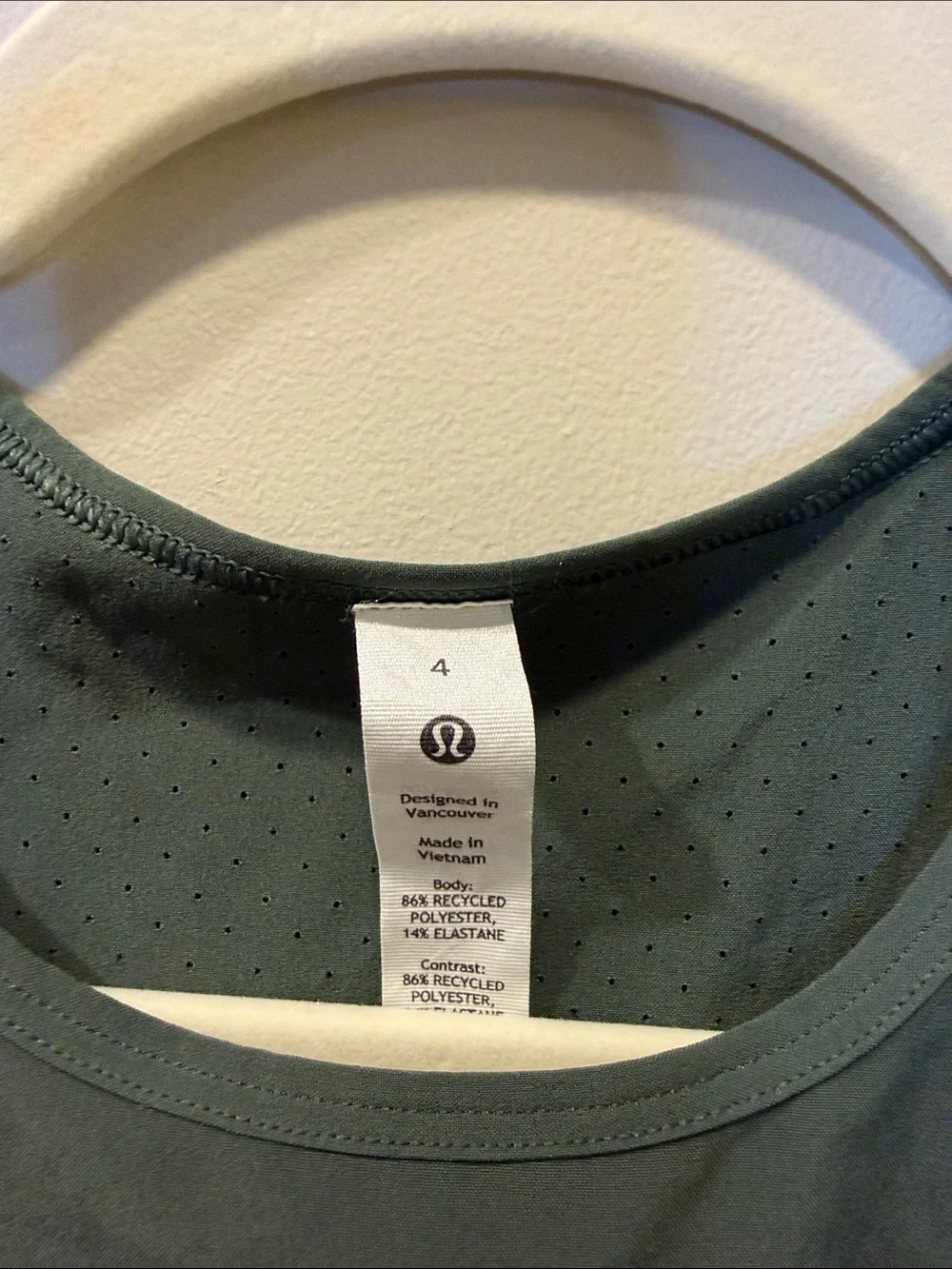 Lululemon swift ventilated racerback running tank top in smoked spruce